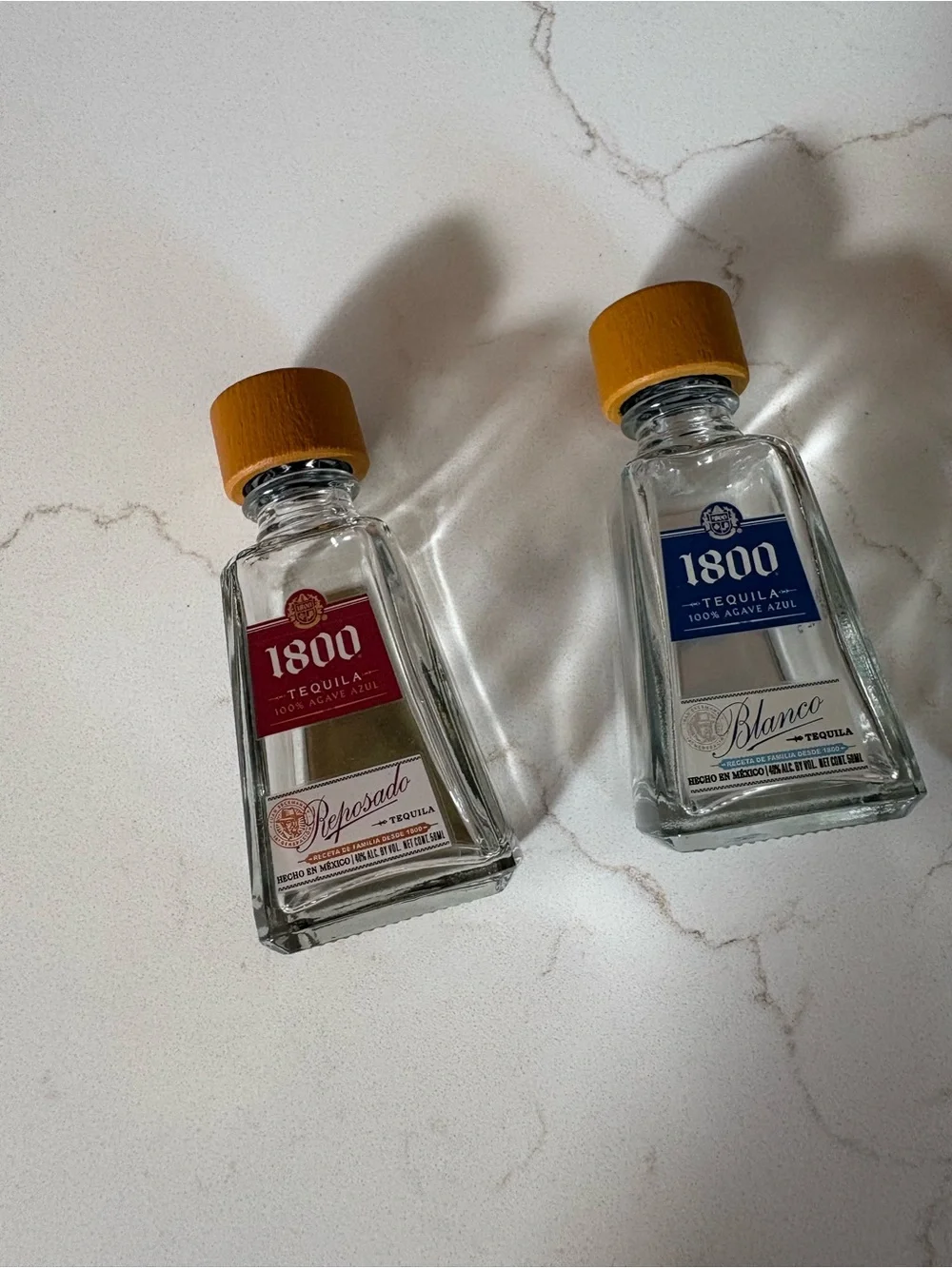 DIY CRAFTING OR COLLECTORS EMPTY MINI 1800 TEQUILA BOTTLES 5